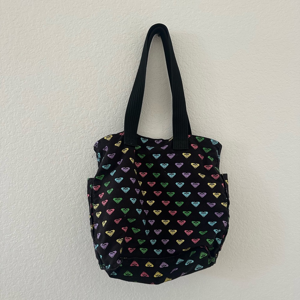 Roxy Multicolor Heart Pattern Tote Bag - image 3